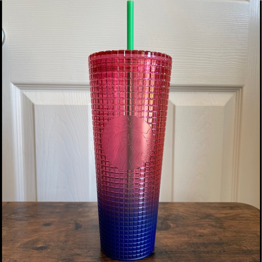 Starbucks Summer 2022 Watermelon Disco Grid Tumbler